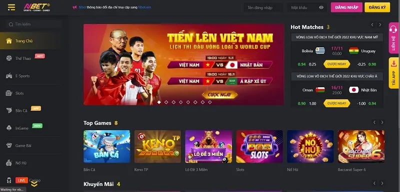 Trang chủ nhà cái trực tuyến hàng đầu NBet