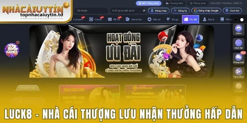 Luck8 - Nhà Cái Thượng Lưu Nhận Thưởng Hấp Dẫn Nhất