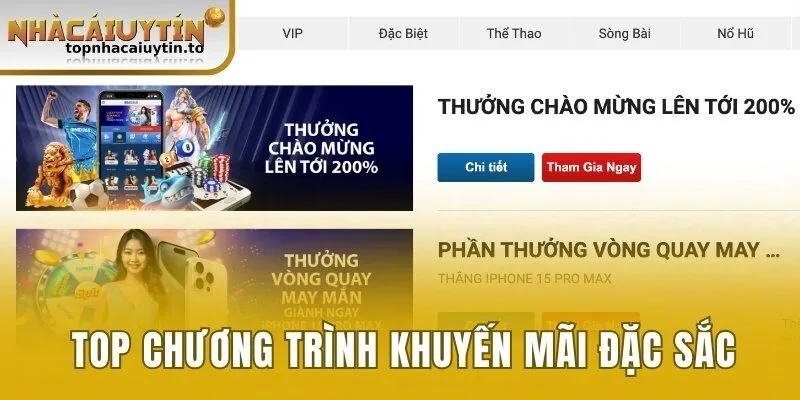 Top chương trình khuyến mãi nhà cái đặc sắc